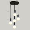 Lampa sufitowa metalowa loft retro wisząca AT29-5SZ-Black