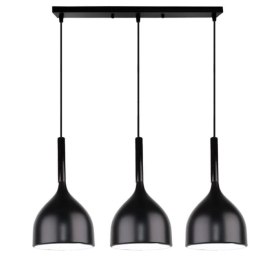 Lampa wisząca loft AT30-3SZ-Black z trzema kloszami