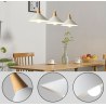 Lampa sufitowa metalowa klosz lite drewno wisząca AT33-3SZ-White