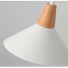 Lampa sufitowa metalowa klosz lite drewno wisząca AT33-3SZ-White