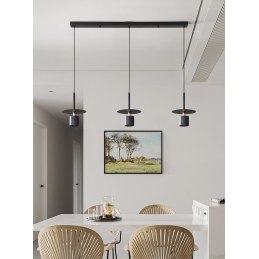 Lampa sufitowa loftowa metalowa wisząca AT35-3SZ-Black