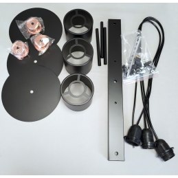 Lampa sufitowa loftowa metalowa wisząca AT35-3SZ-Black