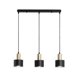 Lampa sufitowa loftowa metalowa wisząca AT36-3SZ-Black+Gold