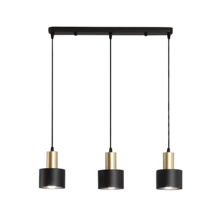 Lampa sufitowa loftowa metalowa wisząca AT36-3SZ-Black+Gold