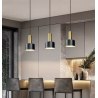 Lampa sufitowa loftowa metalowa wisząca AT36-3SZ-Black+Gold
