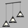 Lampa sufitowa metalowa loft trójkątna wisząca AT39-3SZ-Black
