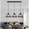 Lampa sufitowa metalowa loft trójkątna wisząca AT39-3SZ-Black