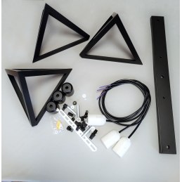 Lampa sufitowa metalowa loft trójkątna wisząca AT39-3SZ-Black