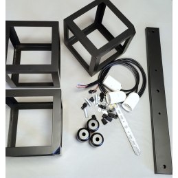 Lampa sufitowa metalowa loft sześcian wisząca AT40-3SZ-Black