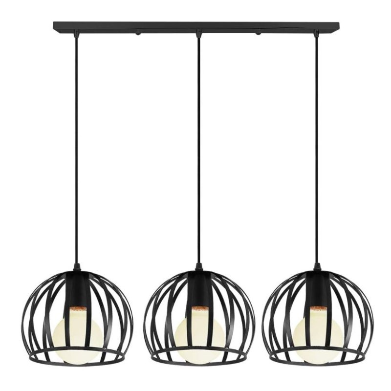 Lampa sufitowa metalowa loft klosz wisząca AT41-3SZ-Black