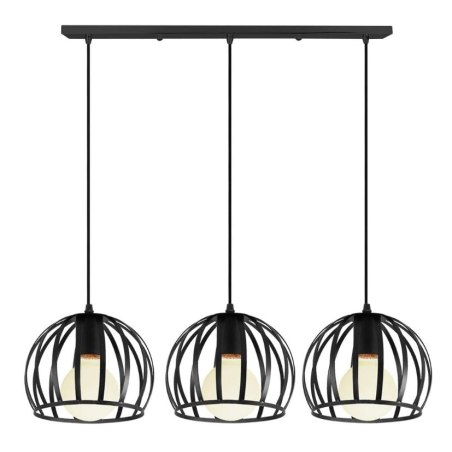 Lampa sufitowa metalowa loft klosz wisząca AT41-3SZ-Black