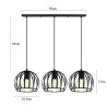 Lampa sufitowa metalowa loft klosz wisząca AT41-3SZ-Black
