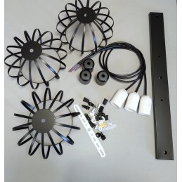 Lampa sufitowa metalowa loft klosz wisząca AT41-3SZ-Black