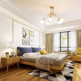 Lampa sufitowa metalowa loft supła wisząca AT42-5SZ-Gold