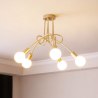 Lampa sufitowa metalowa loft supła wisząca AT42-5SZ-Gold