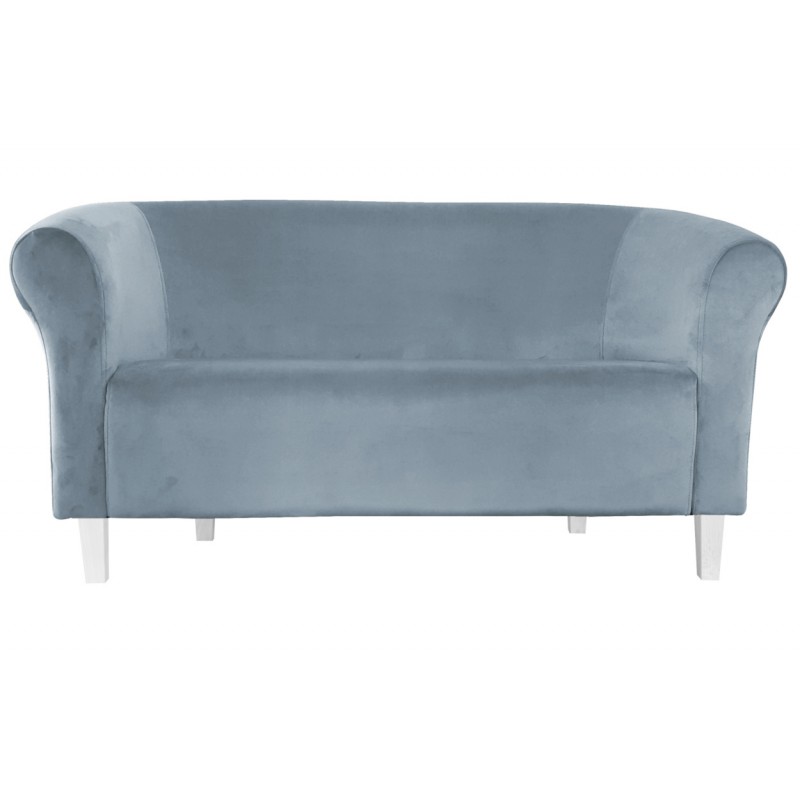 Sofa Milo BL06 szaro-błękit z białymi nogami