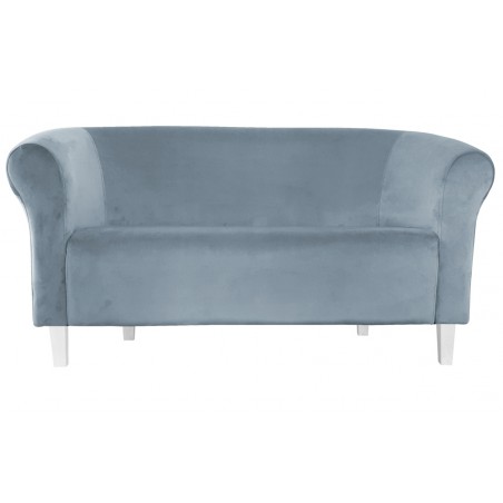 Sofa Milo BL06 szaro-błękit z białymi nogami