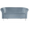 Sofa Milo BL06 szaro-błękit z białymi nogami