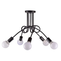 Lampa sufitowa metalowa loft supła wisząca AT42-5SZ-Black