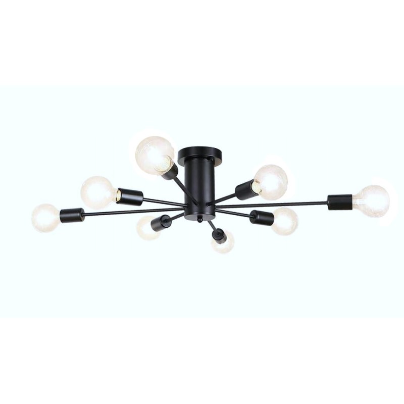 Lampa sufitowa metalowa loft cylinder wisząca AT43-8SZ-Black