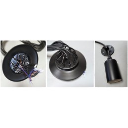 Lampa sufitowa pająk wisząca AT43-8SZ-Black