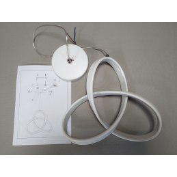 Lampa geometryczna LED wisząca sufitowa AT46-1SL-White