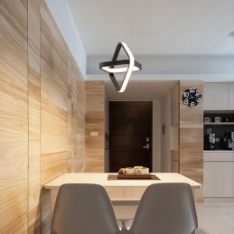 Lampa geometryczna LED wisząca sufitowa AT48-1SL-Black