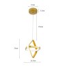 Lampa geometryczna LED wisząca sufitowa AT48-1SL-Gold