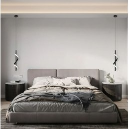 Lampa spiralna LED wisząca sufitowa AT49-1SL-Black