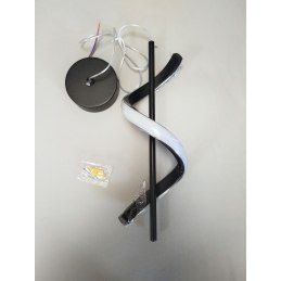 Lampa spiralna LED wisząca sufitowa AT49-1SL-Black