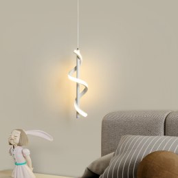 Lampa spiralna LED wisząca sufitowa AT49-1SL-White