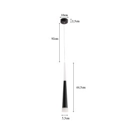 Lampa stożek LED klosz wisząca sufitowa AT50-1SL-Black