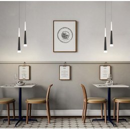 Lampa stożek LED klosz wisząca sufitowa AT51-2SL-Black