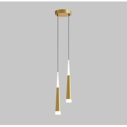 Lampa stożek LED klosz wisząca sufitowa AT51-2SL-Gold