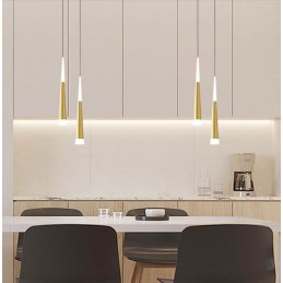 Lampa stożek LED klosz wisząca sufitowa AT51-2SL-Gold