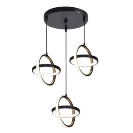 Lampa geometryczna LED klosz wisząca sufitowa AT52-3SL-Black