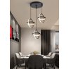 Lampa geometryczna LED klosz wisząca sufitowa AT52-3SL-Black