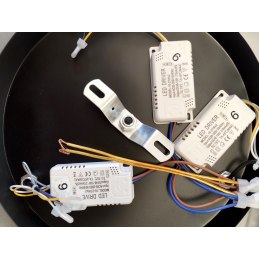 Lampa geometryczna LED klosz wisząca sufitowa AT52-3SL-Black