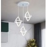 Lampa geometryczna LED klosz wisząca sufitowa AT53-3SL-White