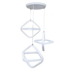 Lampa geometryczna LED klosz wisząca sufitowa AT53-3SL-White
