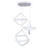Lampa geometryczna LED klosz wisząca sufitowa AT53-3SL-White