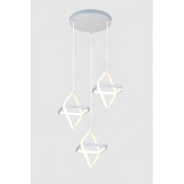 Lampa geometryczna LED klosz wisząca sufitowa AT53-3SL-White
