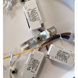 Lampa geometryczna LED klosz wisząca sufitowa AT53-3SL-White