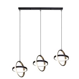 Lampa geometryczna LED klosz wisząca sufitowa AT54-3SL-Black