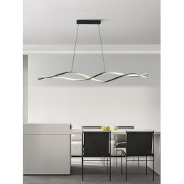 Lampa nowoczesna LED wisząca sufitowa AT58-1DSL-Black