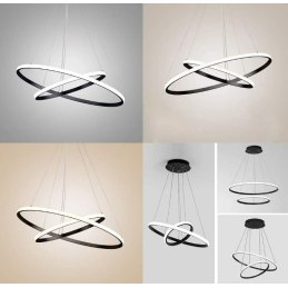 Lampa nowoczesna LED wisząca sufitowa pierścienie