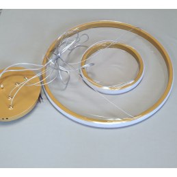 Lampa nowoczesna LED wisząca sufitowa pierścienie AT59-2KSL-Gold