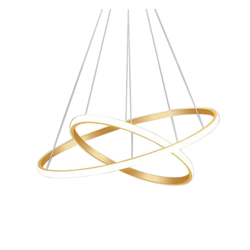 Lampa nowoczesna LED wisząca sufitowa pierścienie AT59-2KSL-Gold