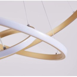 Lampa nowoczesna LED wisząca sufitowa pierścienie AT60-3KSL-Gold
