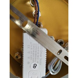 Lampa nowoczesna LED wisząca sufitowa pierścienie AT60-3KSL-Gold